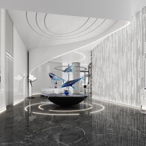 现代公司大堂3D模型下载